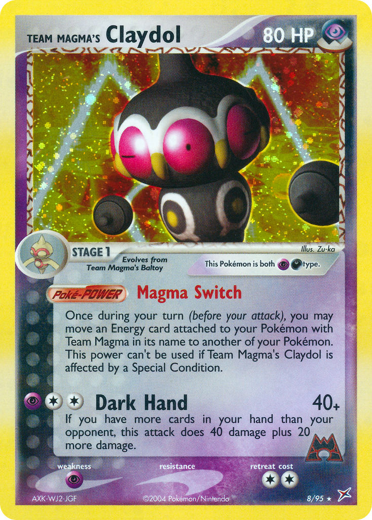 Team Magma's Claydol Pokémon card