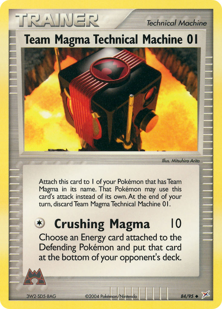 Team Magma Technical Machine 01 Pokémon card