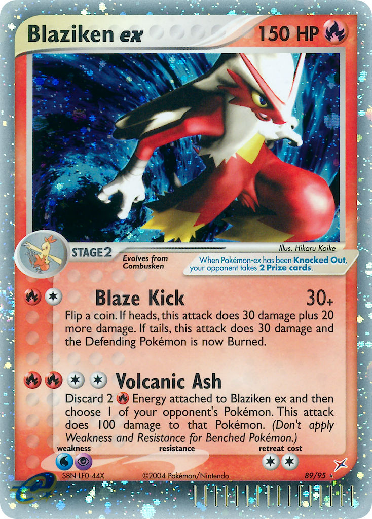 Blaziken ex Pokémon card