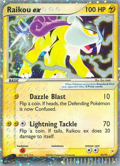 Raikou ex Pokémon card
