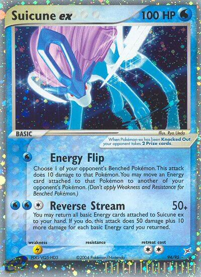 Suicune ex Pokémon card