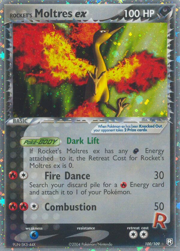 Rocket's Moltres ex Pokémon card