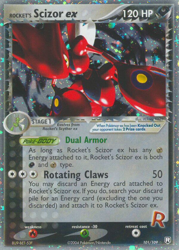Rocket's Scizor ex Pokémon card