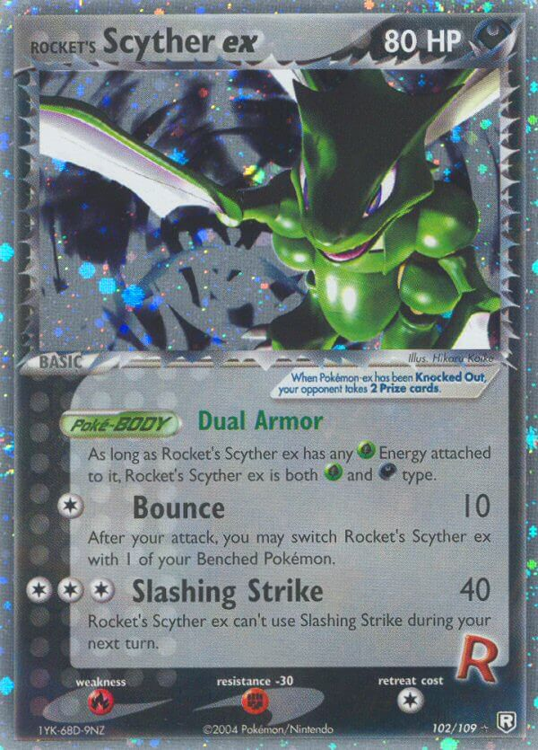 Rocket's Scyther ex Pokémon card