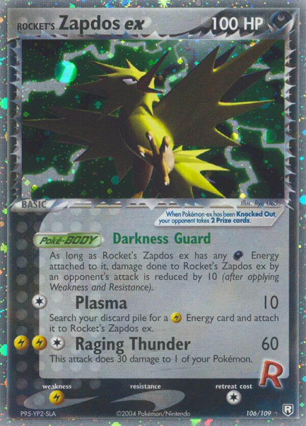 Rocket's Zapdos ex Pokémon card