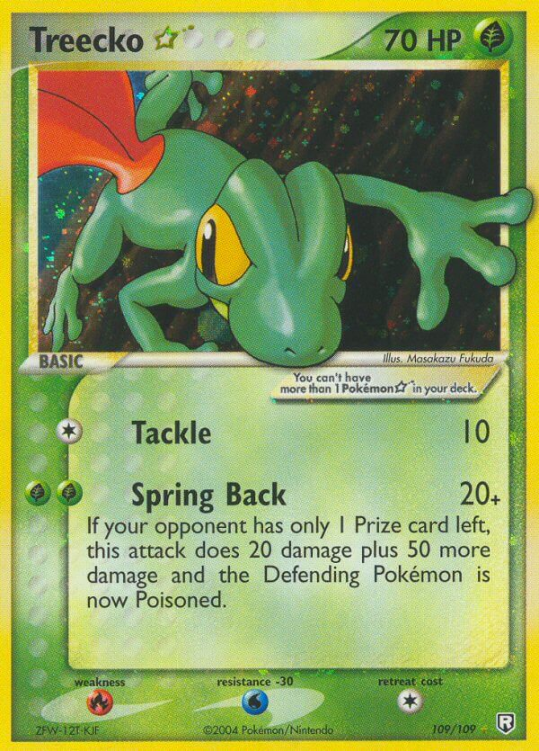 Treecko Star Pokémon card