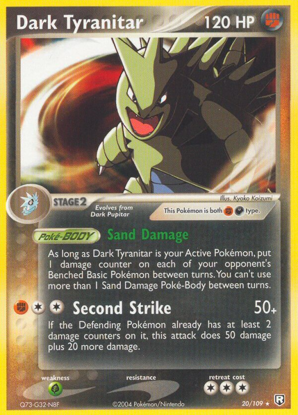 Dark Tyranitar Pokémon card