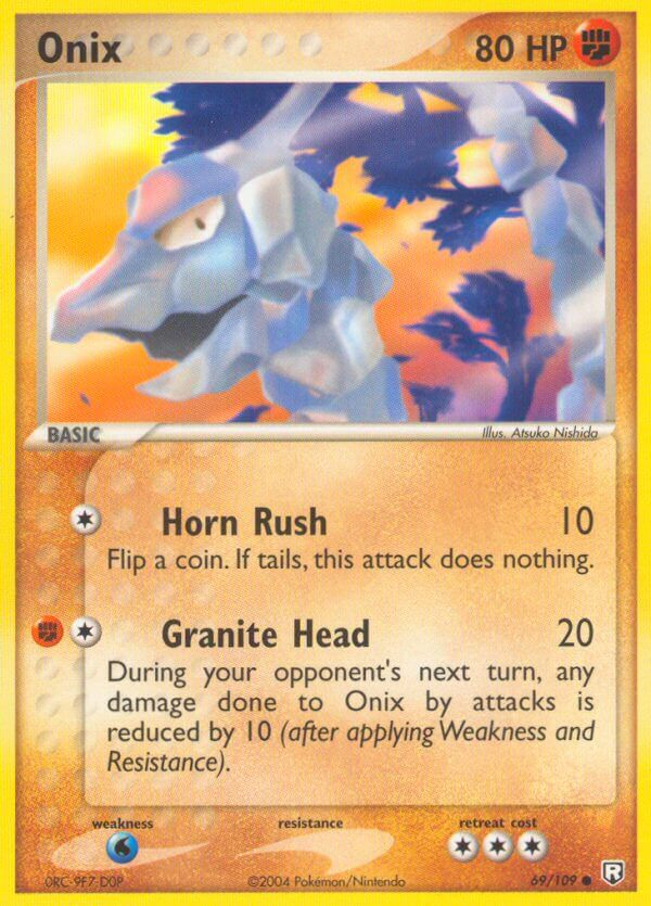 Onix Pokémon card