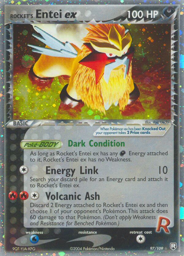 Rocket's Entei ex Pokémon card