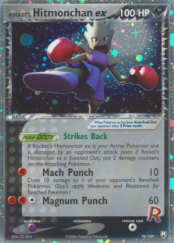 Rocket's Hitmonchan ex Pokémon card