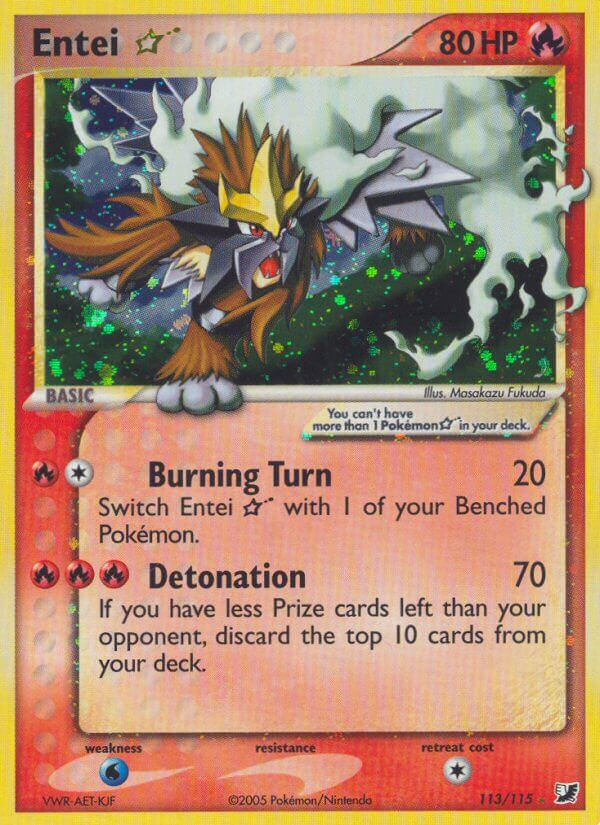 Entei Star Pokémon card