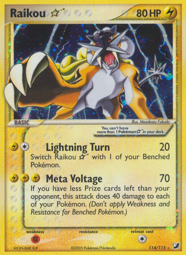Raikou Star Pokémon card