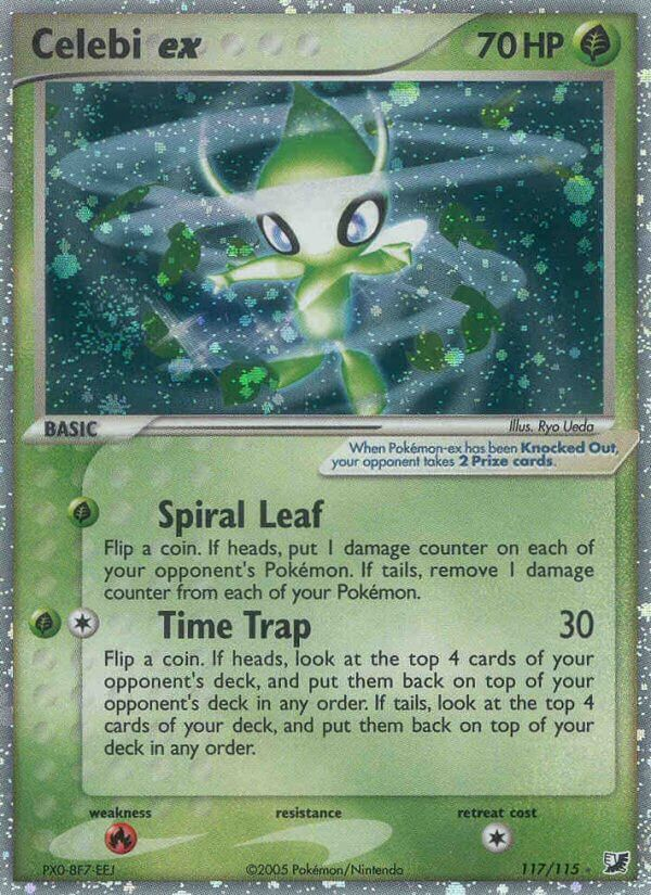 Celebi ex Pokémon card