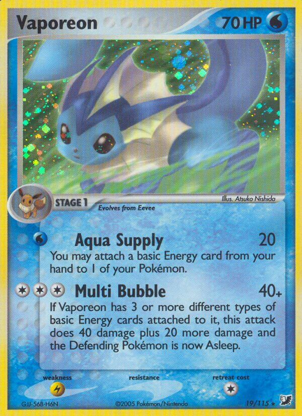 Vaporeon Pokémon card