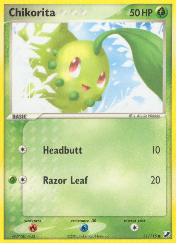 Chikorita Pokémon card