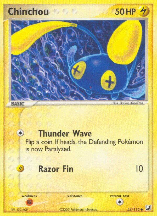 Chinchou Pokémon card