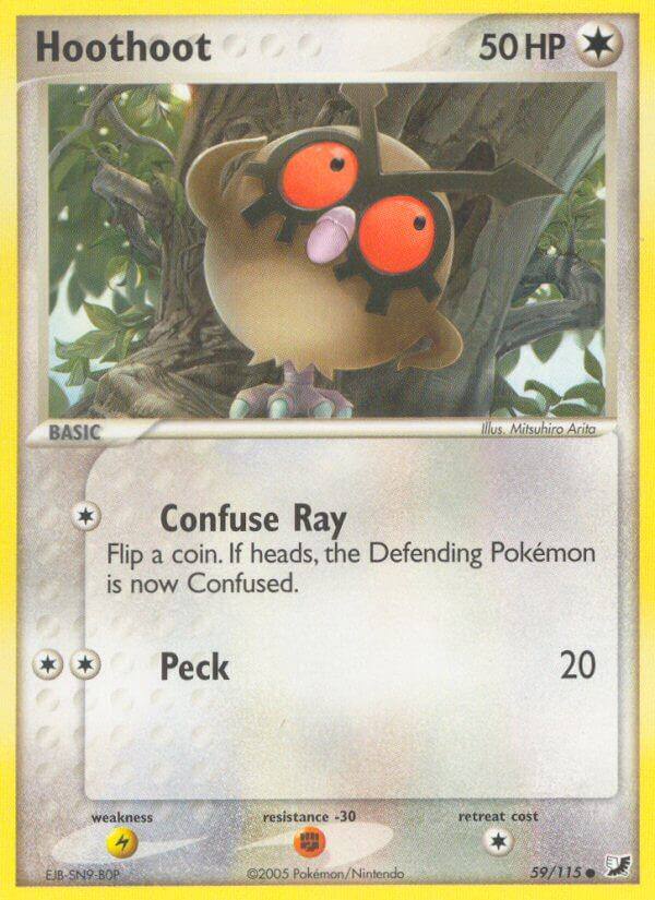 Hoothoot Pokémon card
