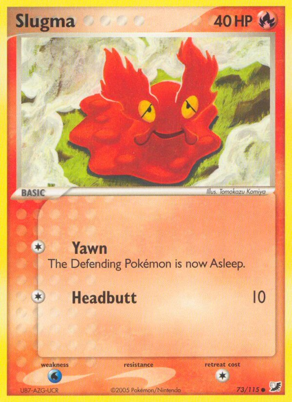 Slugma Pokémon card