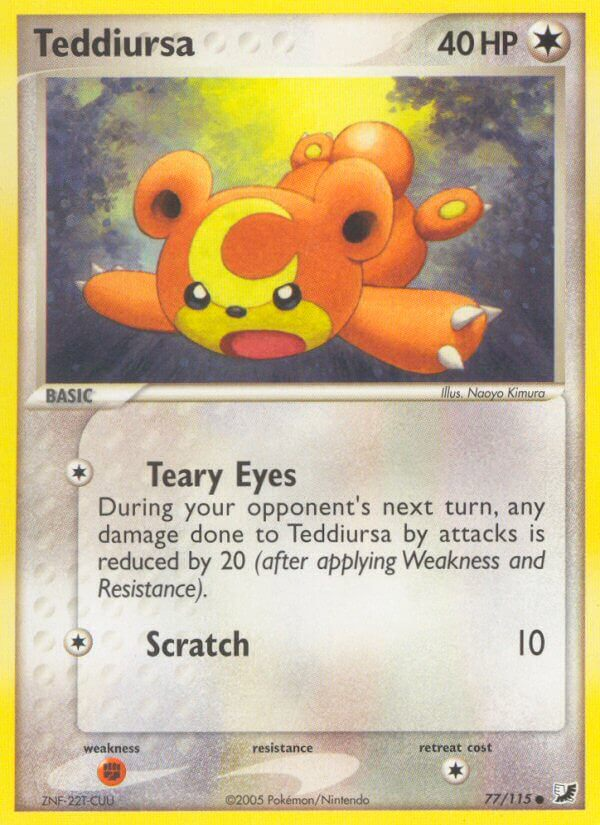 Teddiursa Pokémon card
