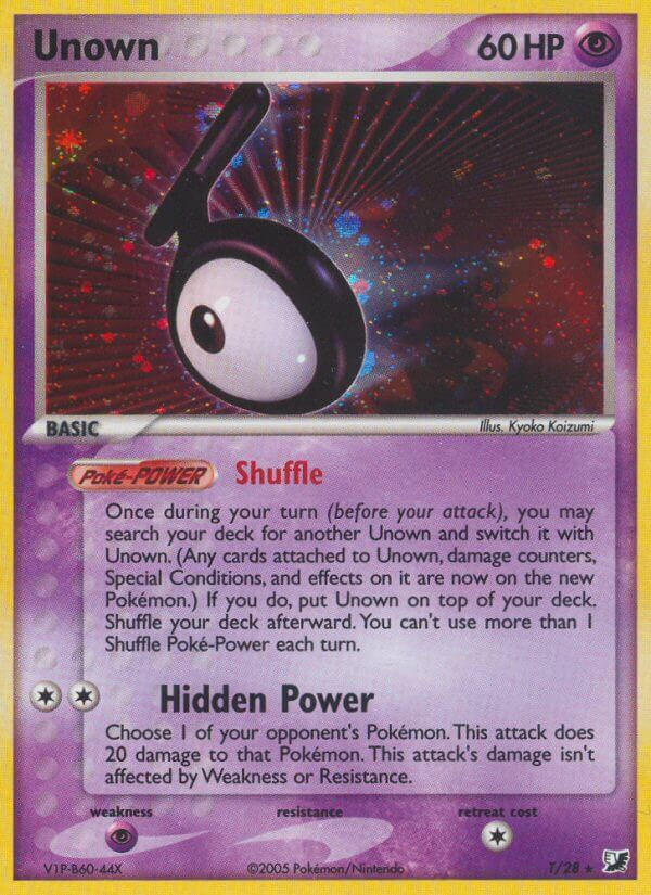 Unown Pokémon card