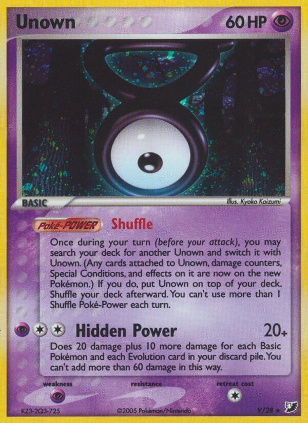 Unown Pokémon card