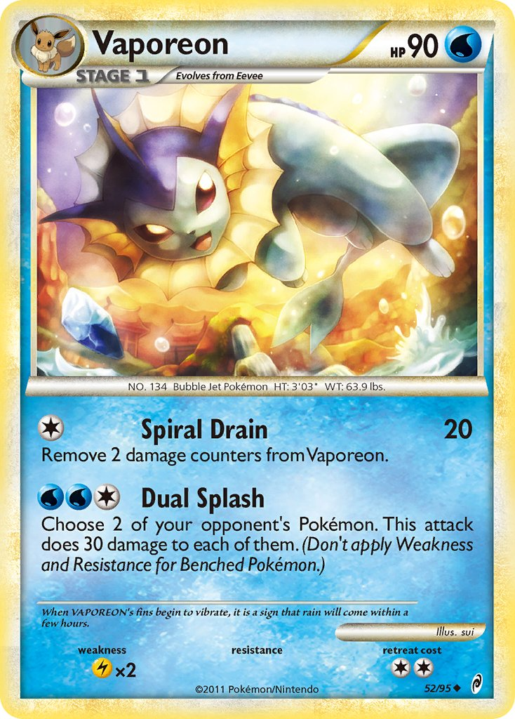 Vaporeon Pokémon card