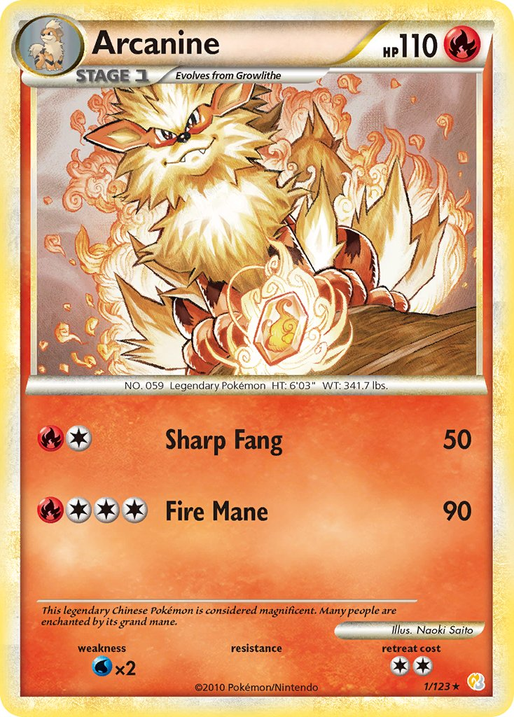 Arcanine Pokémon card