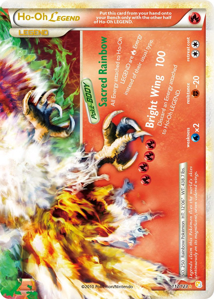 Ho-Oh LEGEND Pokémon card