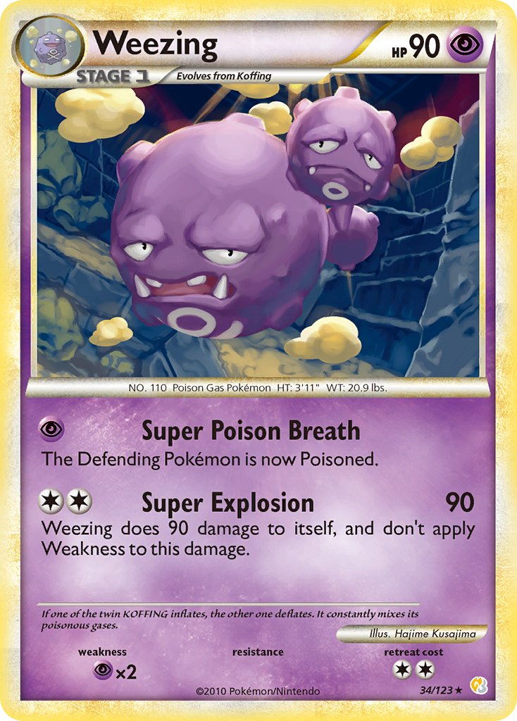 Weezing Pokémon card