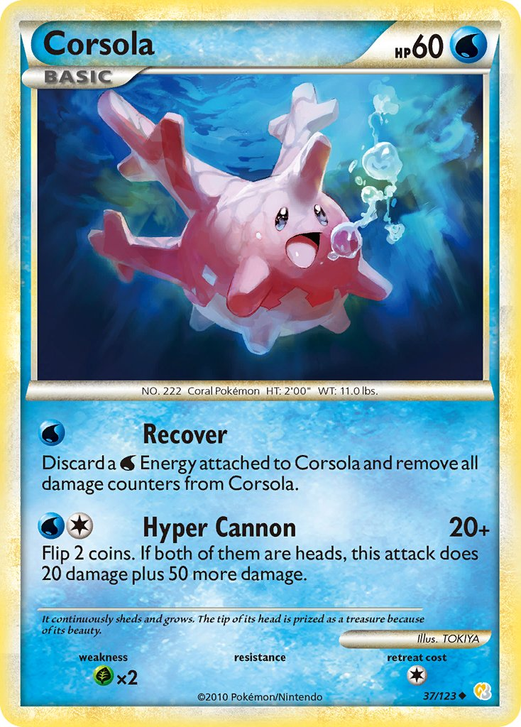 Corsola Pokémon card