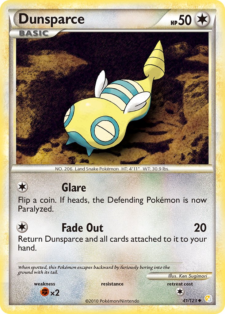 Dunsparce Pokémon card