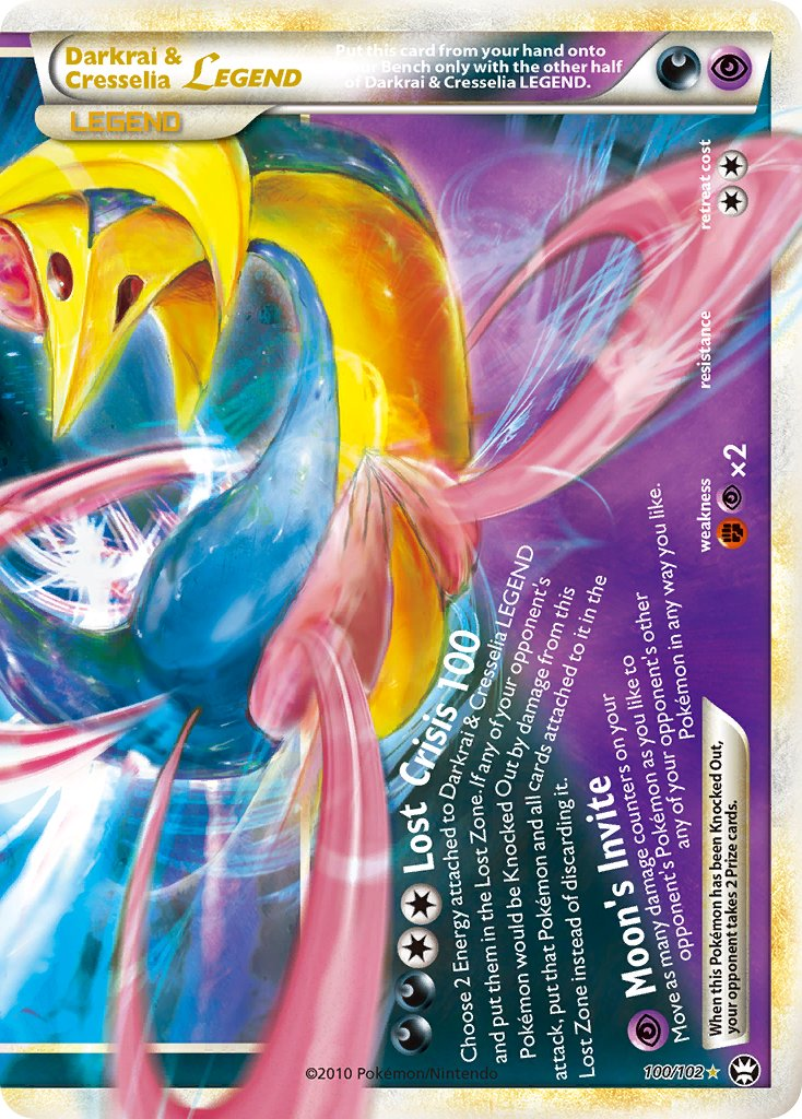 Darkrai & Cresselia LEGEND Pokémon card
