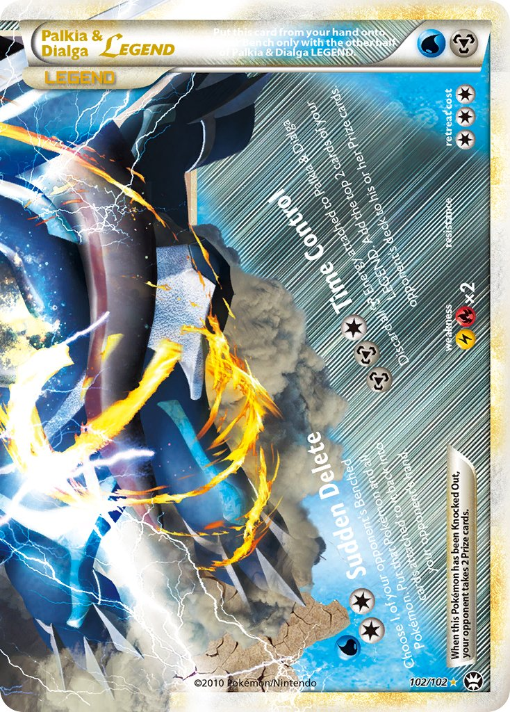 Palkia & Dialga LEGEND Pokémon card