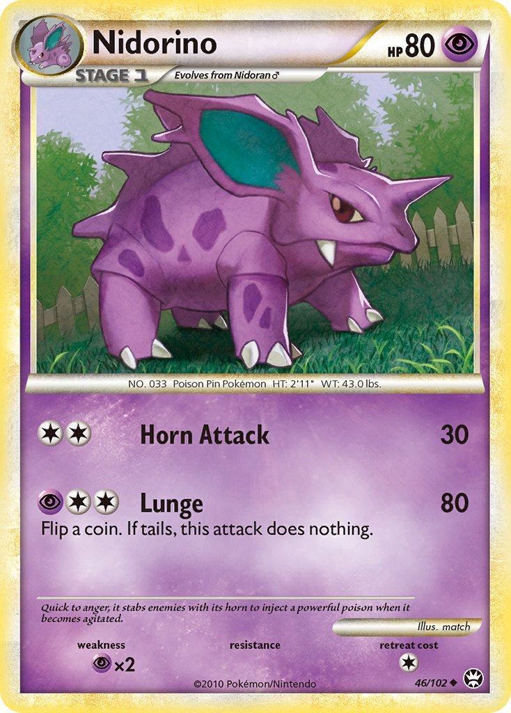 Nidorino Pokémon card