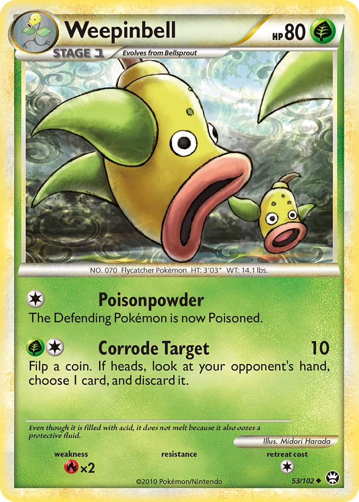 Weepinbell Pokémon card