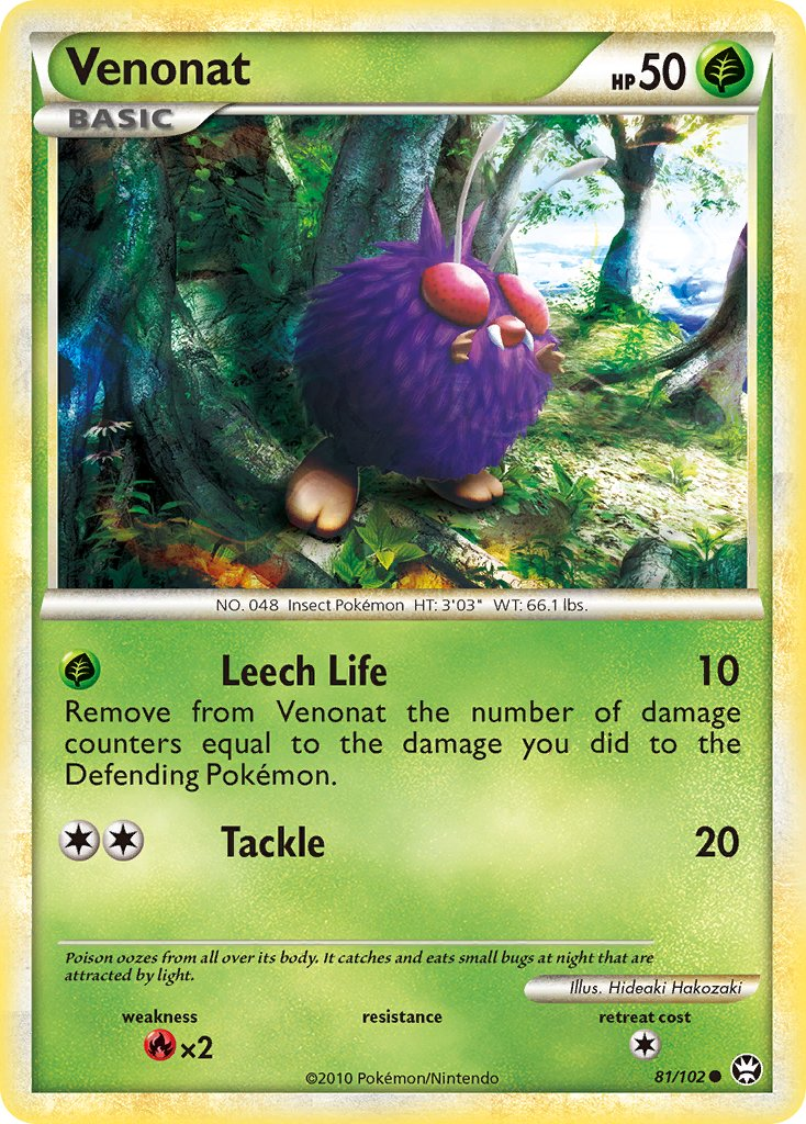Venonat Pokémon card