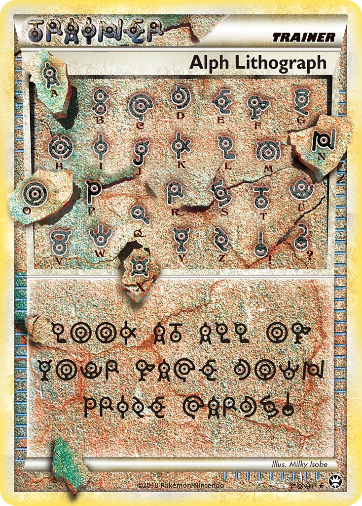 Alph Lithograph Pokémon card
