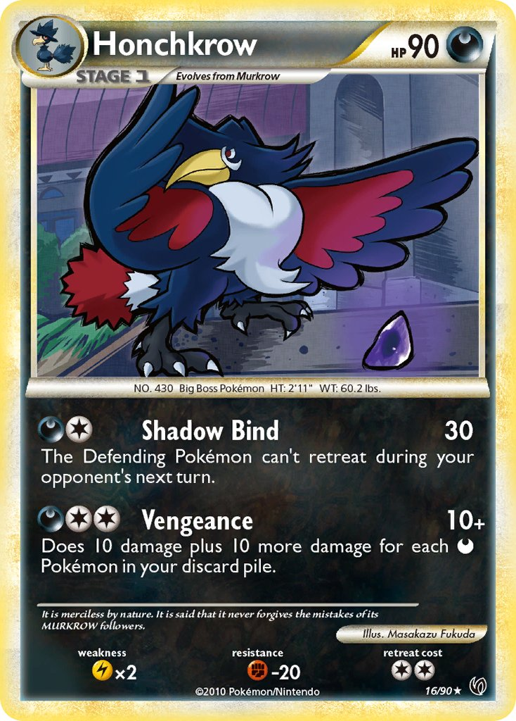 Honchkrow Pokémon card