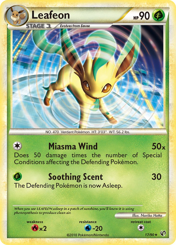 Leafeon Pokémon card