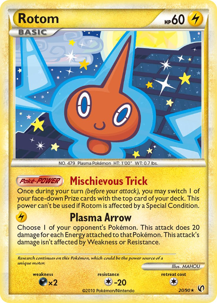 Rotom Pokémon card