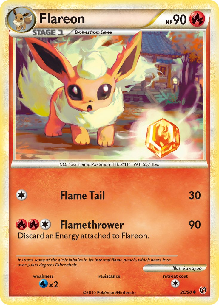 Flareon Pokémon card