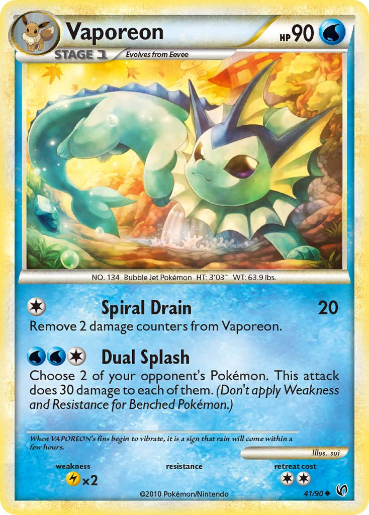 Vaporeon Pokémon card