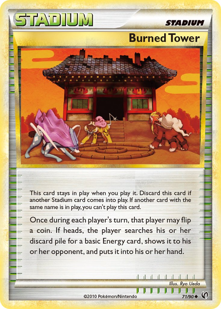 Burned Tower Pokémon card