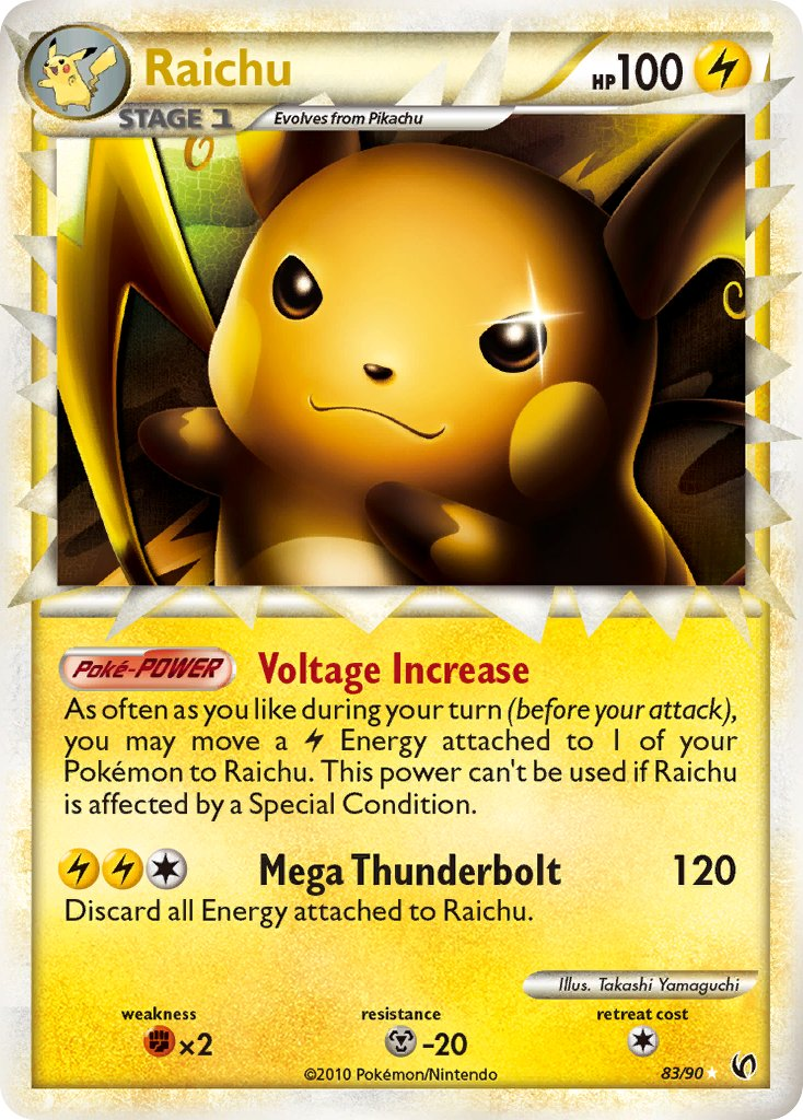 Raichu Pokémon card