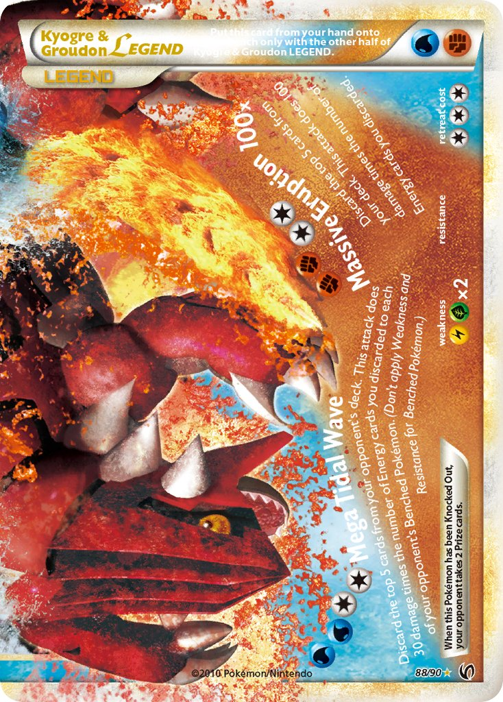 Kyogre & Groudon LEGEND Pokémon card