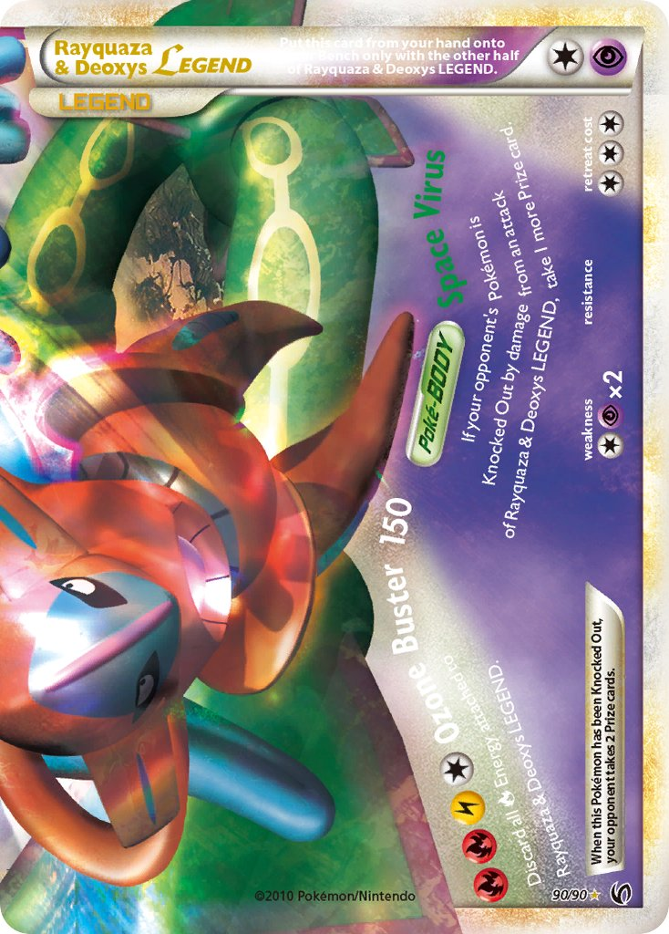 Rayquaza & Deoxys LEGEND Pokémon card