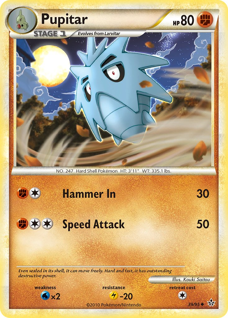 Pupitar Pokémon card