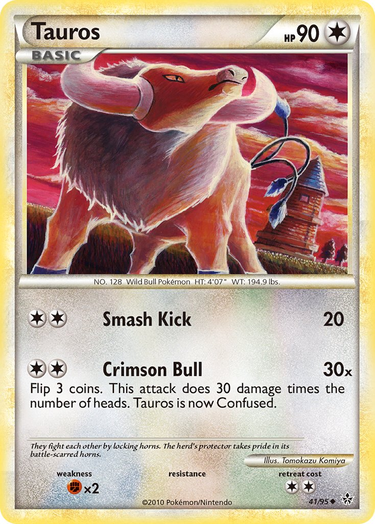Tauros Pokémon card