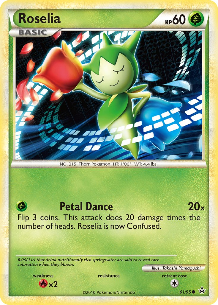 Roselia Pokémon card
