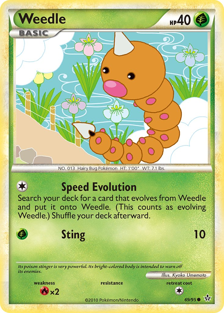 Weedle Pokémon card